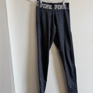 PINK Victoria's Secret Ultimate Grey Leggings Logo Waist Womens S